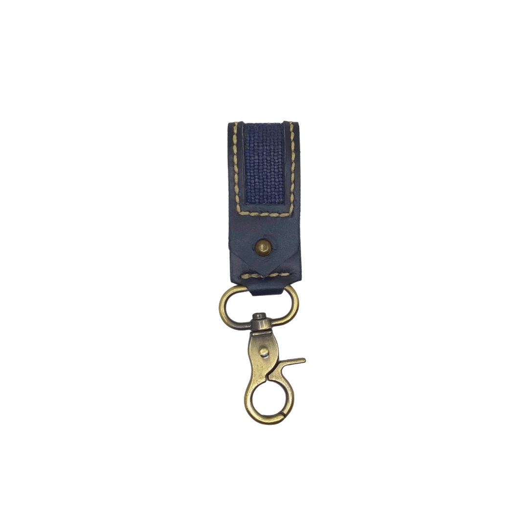 Obrano Leather and Heritage Weaves Keyholder with Hardware