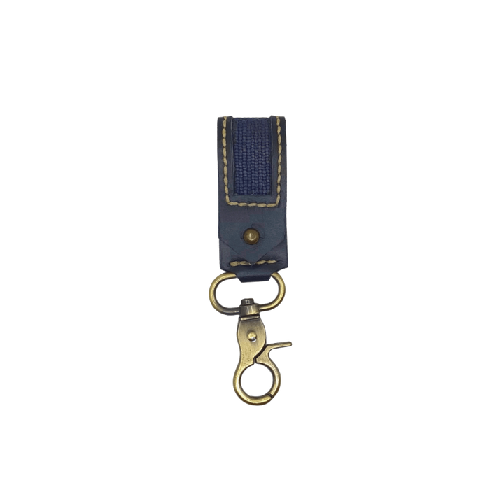 Obrano Leather and Heritage Weaves Keyholder with Hardware