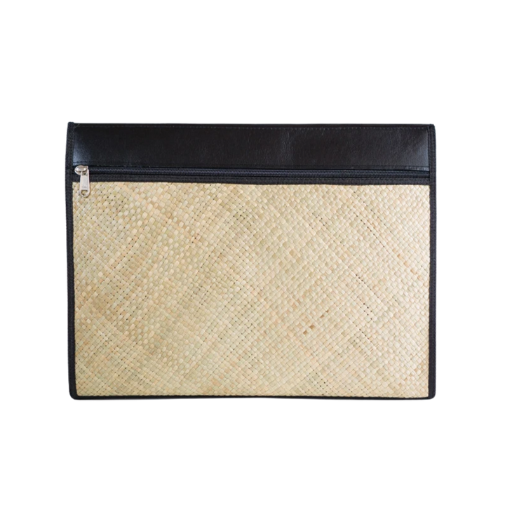 Woven Liham Tikog Grass and Leather Laptop Sleeve