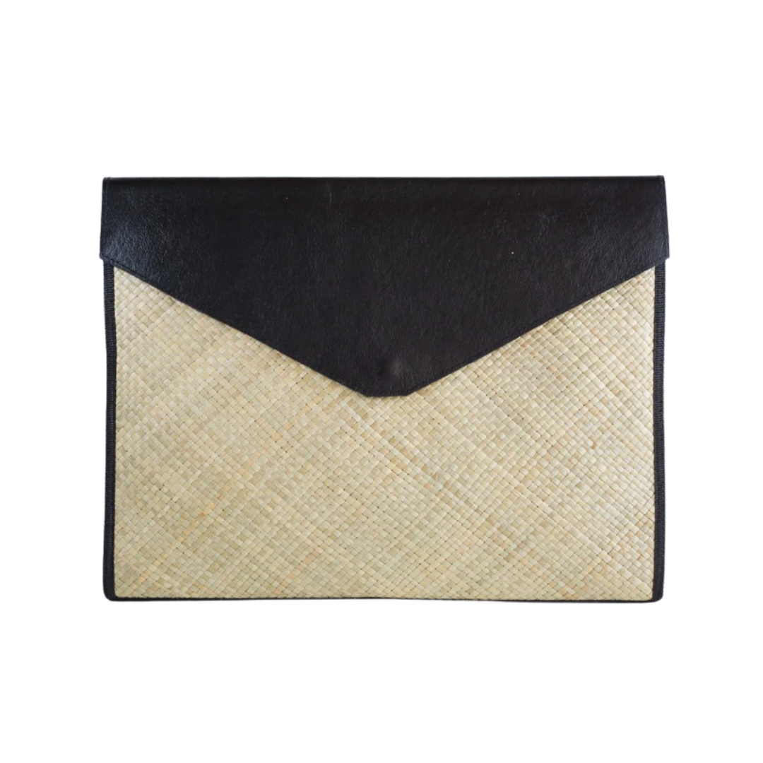 Woven Liham Tikog Grass and Leather Laptop Sleeve
