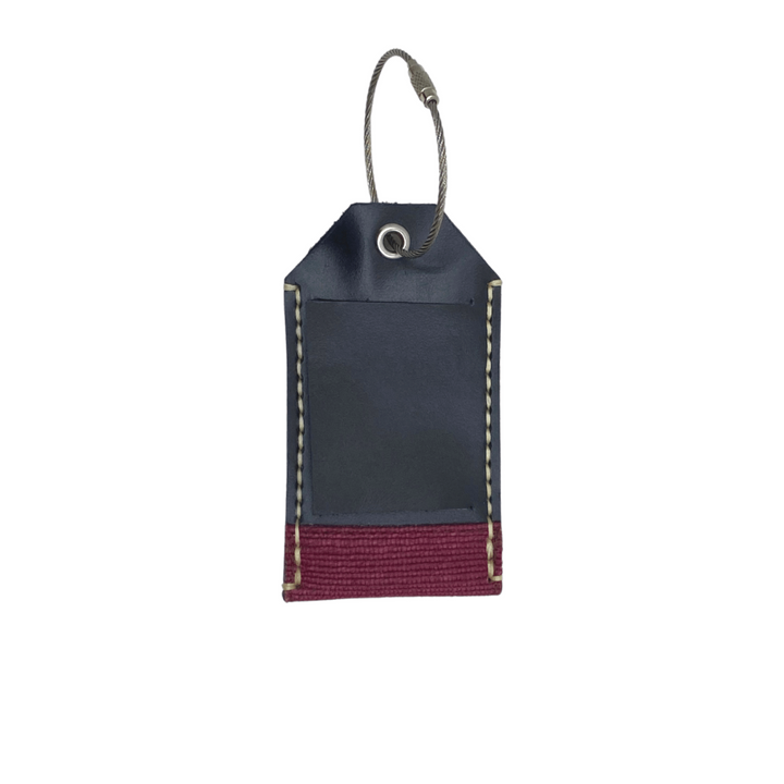 Obrano Leather and Heritage Weaves Luggage Tag