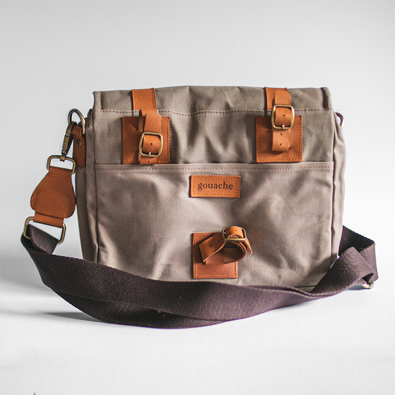 Gouache Pigeon Waxed Canvas Bicycle Bag on Clearance Sale