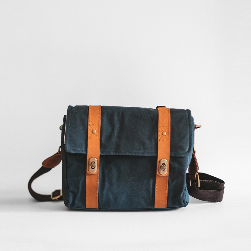 Gouache Pigeon Waxed Canvas Bicycle Bag