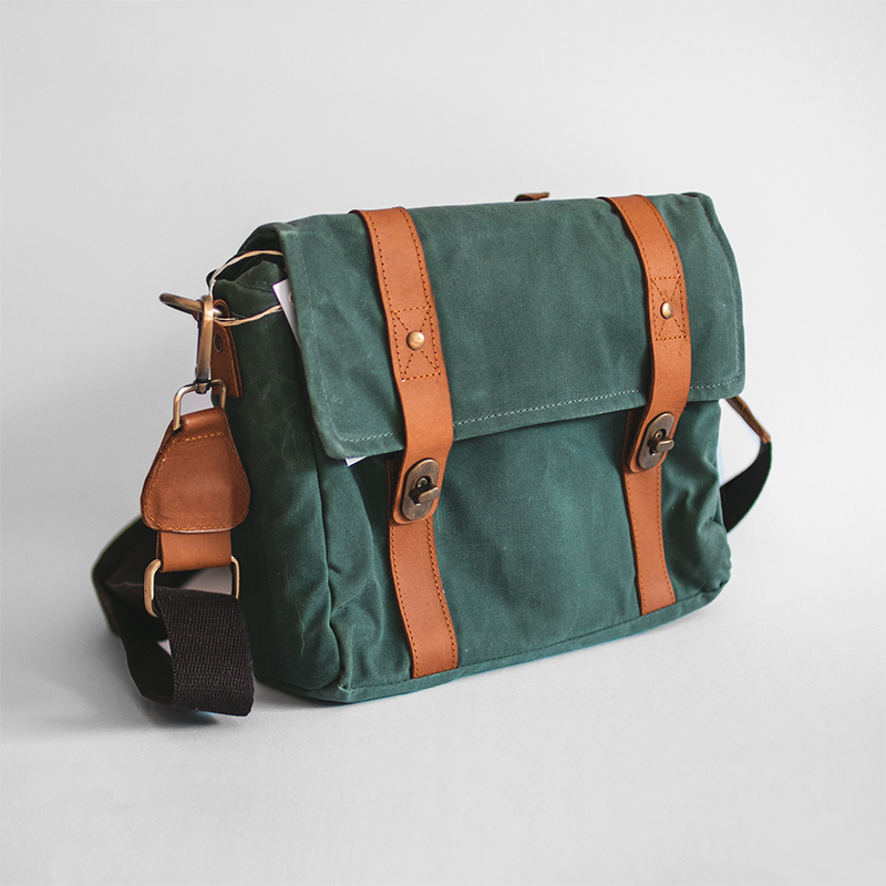 Gouache Pigeon Waxed Canvas Bicycle Bag on Clearance Sale