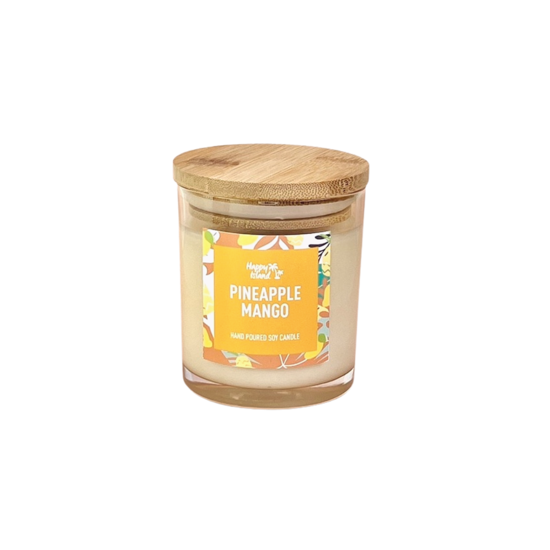 Happy Island Hand-Poured Soy Candle in Pineapple Mango