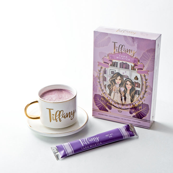 Tiffany Circle Powdered Taro Milk Tea