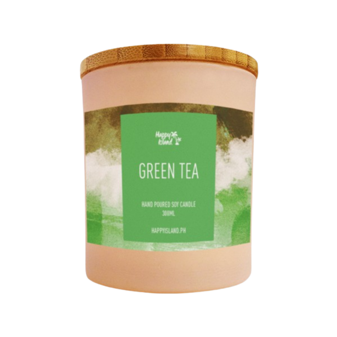 Scented Hand-Poured Soy Candle - Green Tea - Roots Collective PH
