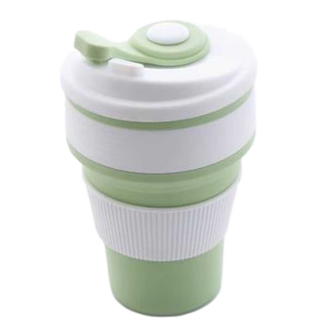 Collapsible Silicon Cup (Green) - Roots Collective PH