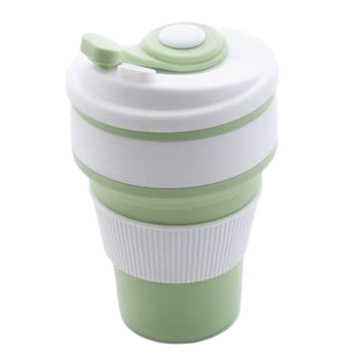 Collapsible Silicon Cup (Green) - Roots Collective PH