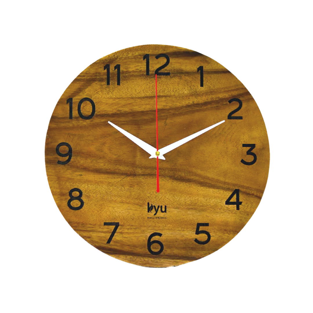 Kyu Philippines Wooden Wall Clock
