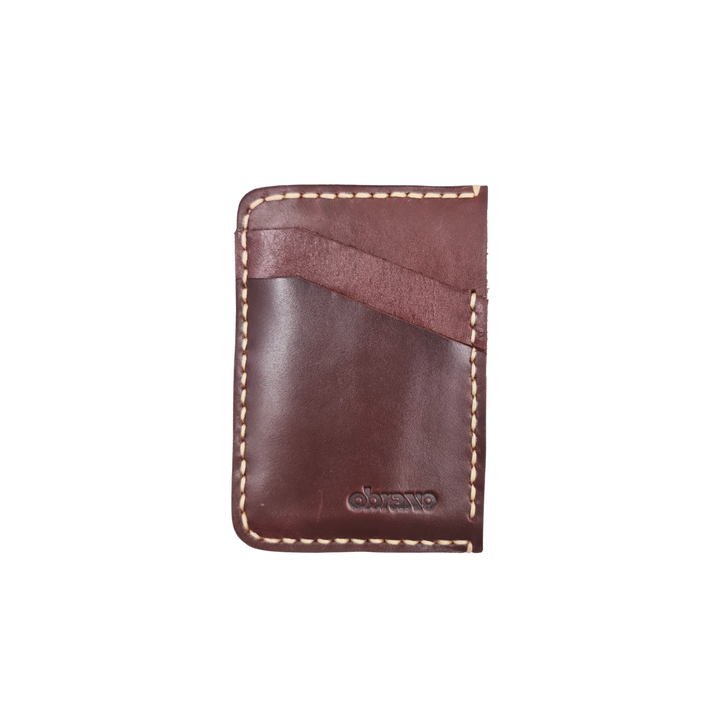 Obrano Short Leather and Heritage Weaves Minimalist Wallet