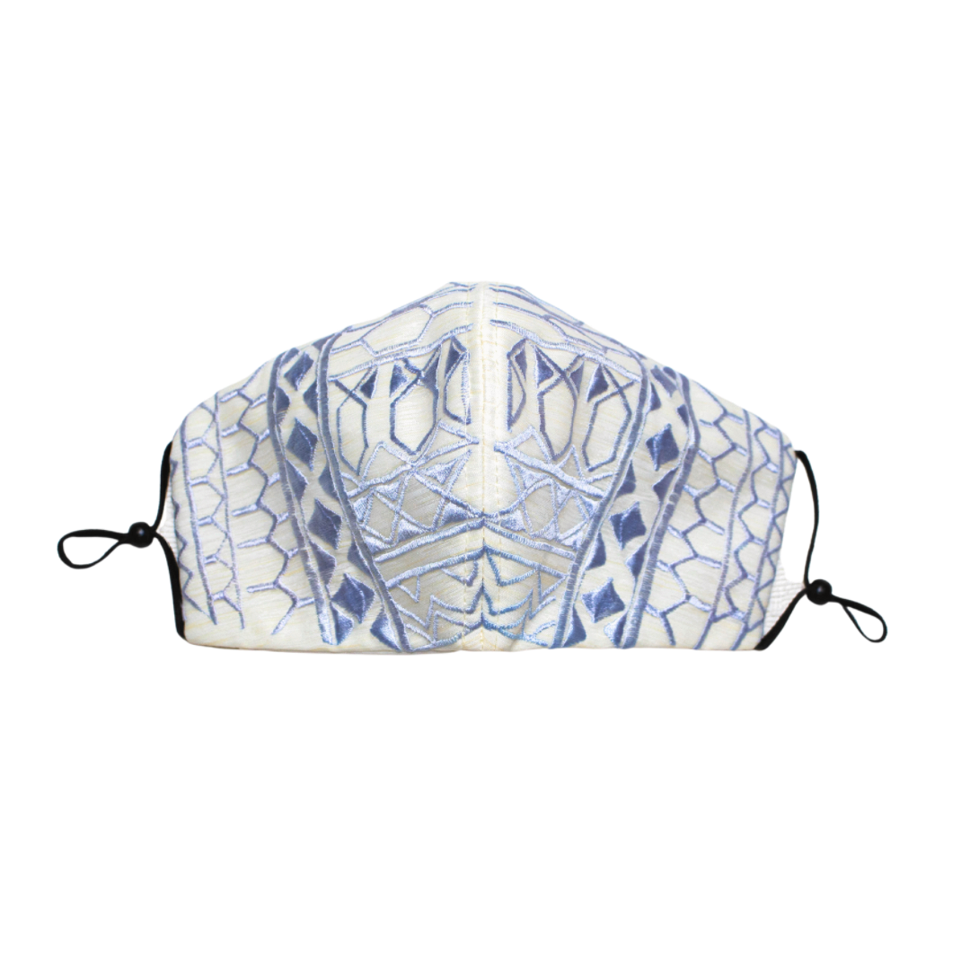 House of Habi PH Wedding Design Piña Laguna Embroidered Mask with Filter Pocket