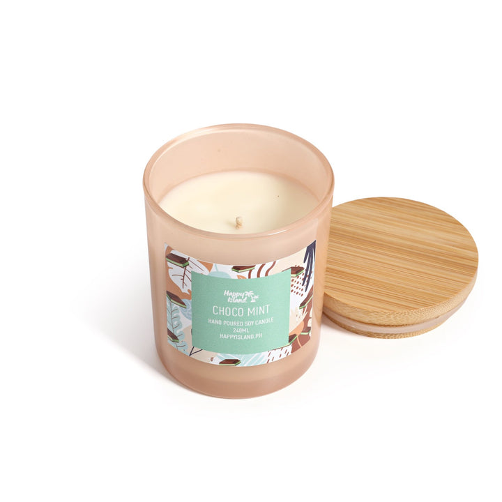 Happy Island Hand-Poured Soy Candle in Choco Mint