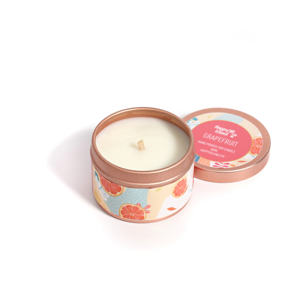 Happy Island Hand-Poured Soy Candle in Grapefruit