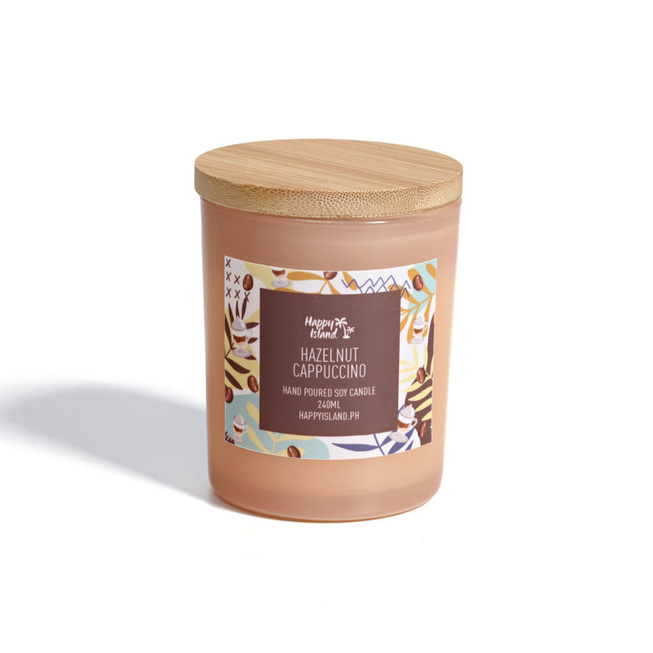 Happy Island Hand-Poured Soy Candle in Hazelnut Cappuccino