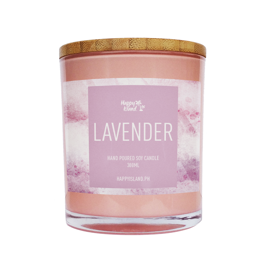 Happy Island Hand-Poured Soy Candle in Lavender
